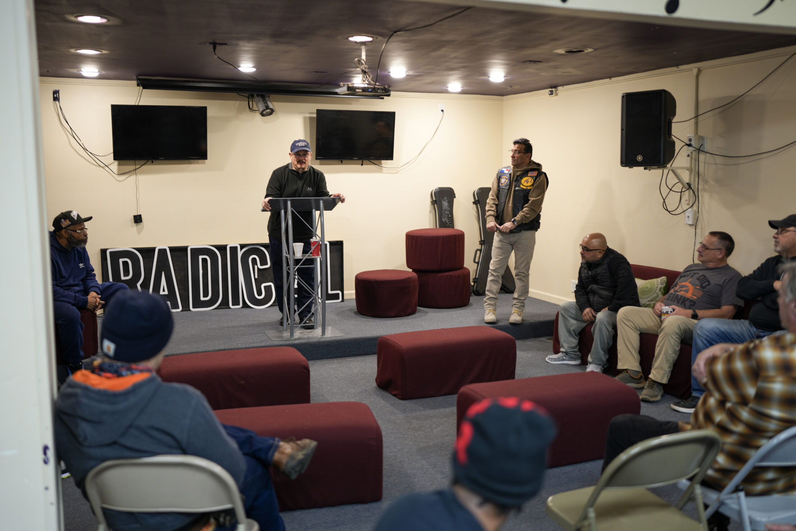 People connecting in a LIFE group setting